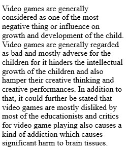 Impact of Video Games